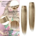 thumbnail image 2 of MY-LADY 10''-24'' 5 Clips in Human Hair Extensions Thick Real Natural Hair Pieces 100% Full Head Remy Hair 10inch #12P613 Golden Brown & Bleach Blonde（Thin）, 2 of 8