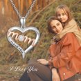 thumbnail image 6 of AOBOCO Christmas Gifts for Mom, 925 Sterling Silver Heart Necklace I Love You Mom Necklace I Love You Mama Mother Gifts Birthday Gifts for Mama, Gifts for Her, Mother's Gifts, 6 of 7