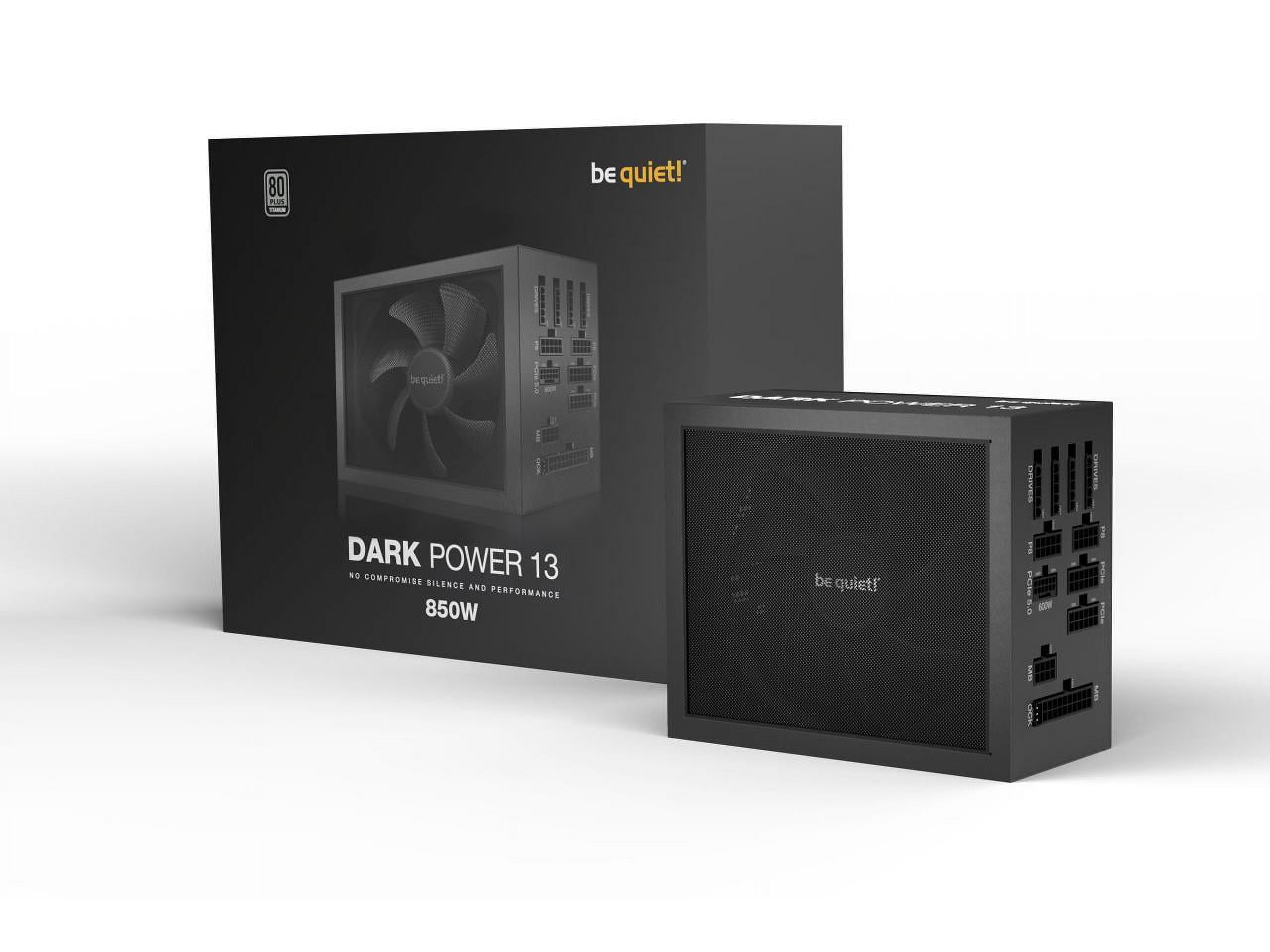 be quiet! Dark Power 13 850W ATX 3.0 Power Supply | 80 PLUS Titanium Efficiency | PCIe 5.0 | Full Digital Control | Fully Modular | 10 Year Warranty