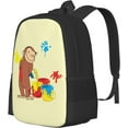 thumbnail image 2 of Curious George Backpack Laptop Outdoor Sport Travel Hiking Waterproof Backpack-Cartoon Printing Casual Shoulder Bag, 2 of 7