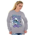 thumbnail image 4 of The Smurfs Cool Kanji Born Fly Unisex Plus Size Sweatshirt Brisco Brands 4X, 4 of 5