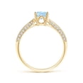 thumbnail image 2 of Angara Natural 1 Ct. Aquamarine with Diamond Classic Ring in 14K Yellow Gold for Women (Ring Size: 3.5), 2 of 8