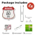thumbnail image 3 of Warning This Property is Protected by Samoyed (2 Pack) 12 inch X 12 inch Shield Shaped Commercial Grade Plastic Signs with Aluminum Mounting Stakes Weather Resistant Made in the USA, 3 of 8