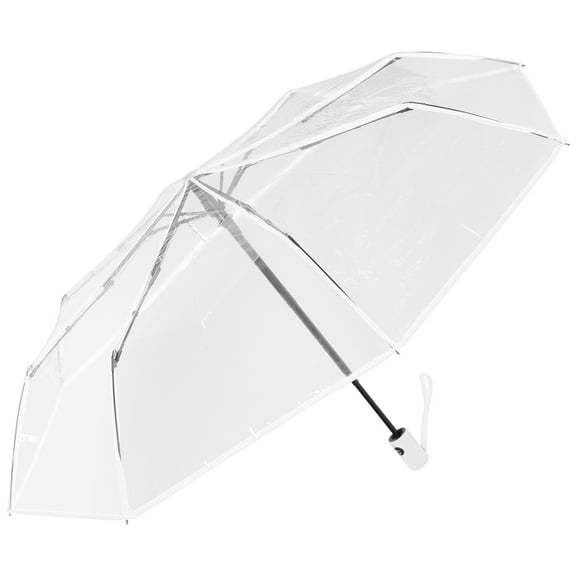 WHAMVOX  Compact Clear Umbrella Pocket Parasols Foldable Miss Transparent
