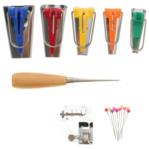 1 Set of Tape Bias Maker DIY Fabric Quilting Binding Tape Makers Sewing Tools Kit (5PCS Bias Tape Maker)