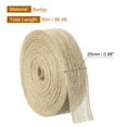 thumbnail image 2 of Unique Bargains 3 Rolls Natural Burlap Fabric Ribbon 1 Inch Burlap Wired Ribbon Rustic Ribbon, 2 of 5