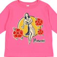 thumbnail image 4 of Inktastic Retro Hula Girl Girls Long Sleeve Toddler T-Shirt, 4 of 5