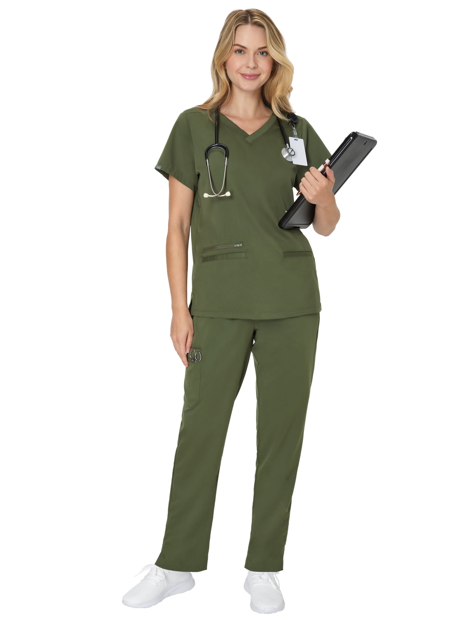 Hanes Women's Scrubs Drawstring Scrub Pants, Premium, Straight Leg, Pockets, Sizes XS-3XL