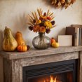 thumbnail image 5 of Racsoh Gray Glass Pumpkin Vase, Transparent Hydroponic Flower Vessel, Thanksgiving Table Centerpiece, for Dried Fresh Flowers Home Decor (Gray), 5 of 6