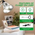 thumbnail image 5 of Simple Deluxe Clamp Lamp Light Socket with 5.5 Inch Aluminum Reflector(No Bulb Included), for Max 60 Watt Lamp with 18/2-Gauge 6 Feet Cord, 1-Pack, 5 of 7