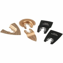 Hyper Tough 5-Piece Oscillating Power Tool Blade Kit with Stainless Steel Scrapers and Carbide Rasps
