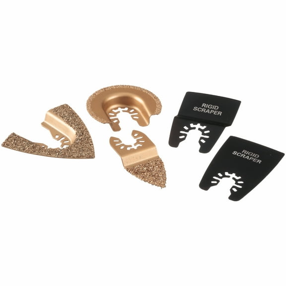 Hyper Tough 5-Piece Oscillating Power Tool Blade Kit with Stainless Steel Scrapers and Carbide Rasps