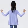 thumbnail image 5 of 4T-12T Girls Athletic Performance Long Sleeve Shirts Active Dry Fit Rash Guard Yoga T-Shirt Loose Fit, 5 of 8