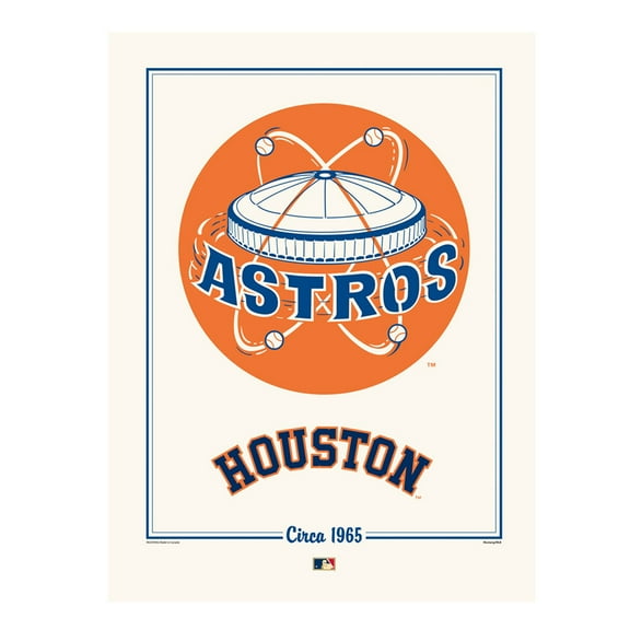 Houston Astros 12" x 16" 1965 Cooperstown Logo Art Print