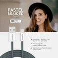 thumbnail image 4 of Liquipel Powertek Pastel Braided USB-A to USB-C - Gray, 4 of 7