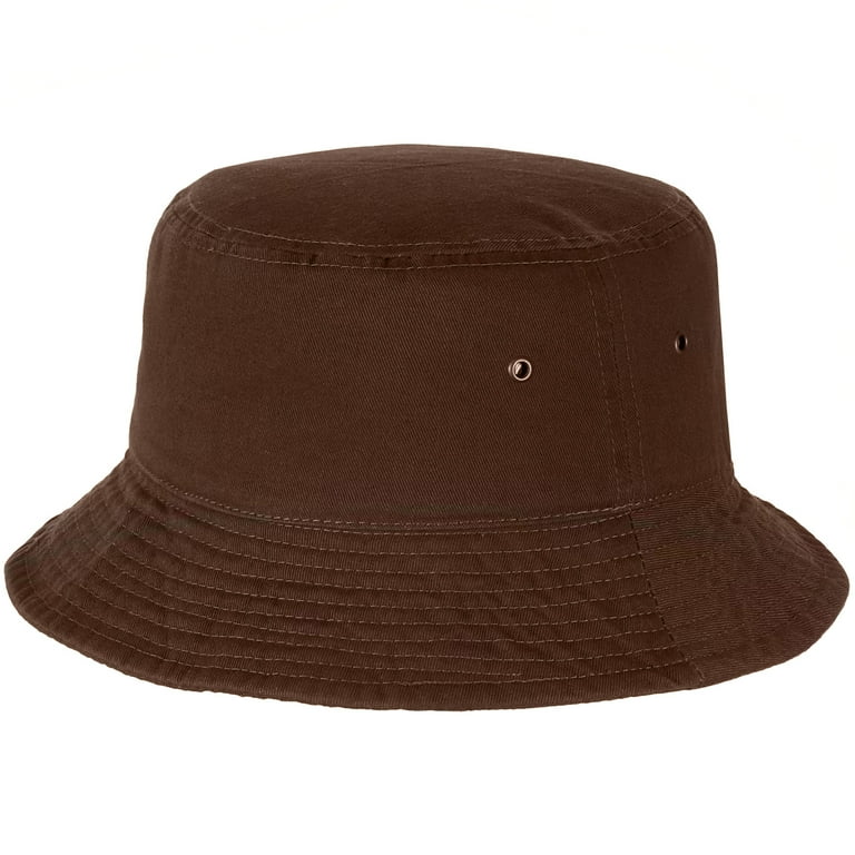 帽子 BUCKET 02 HAT COTTON. WEATHER BROWN Bucket Hat for Men Women Unisex 100% Cotton Packable Foldable