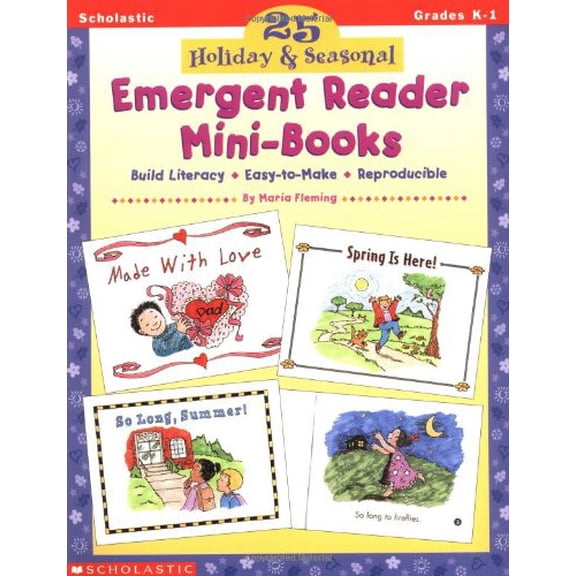Pre-Owned 25 Holiday & Seasonal Emergent Reader Mini-Books (Grades K-1) (Paperback) 0590106163 9780590106160