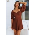 thumbnail image 4 of 2022 Womens Dresses Summer Three-Quarter Sleeve Sexy Dress Fashion Belted Women'S Short Skirt, 4 of 6