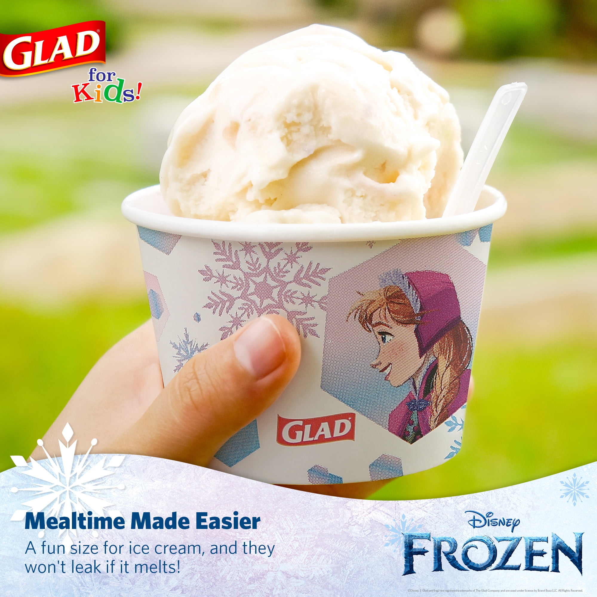 Glad Kids - 6oz Paper Snack Bowls NO lid - 32ct - Frozen - MIXED PACK