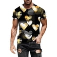 thumbnail image 2 of Ceisia Men Casual Round Neck Printing Pullover Fitness Gift Sports Short Sleeve T-Shirt - Valentine's Day Casual Tops, 2 of 5