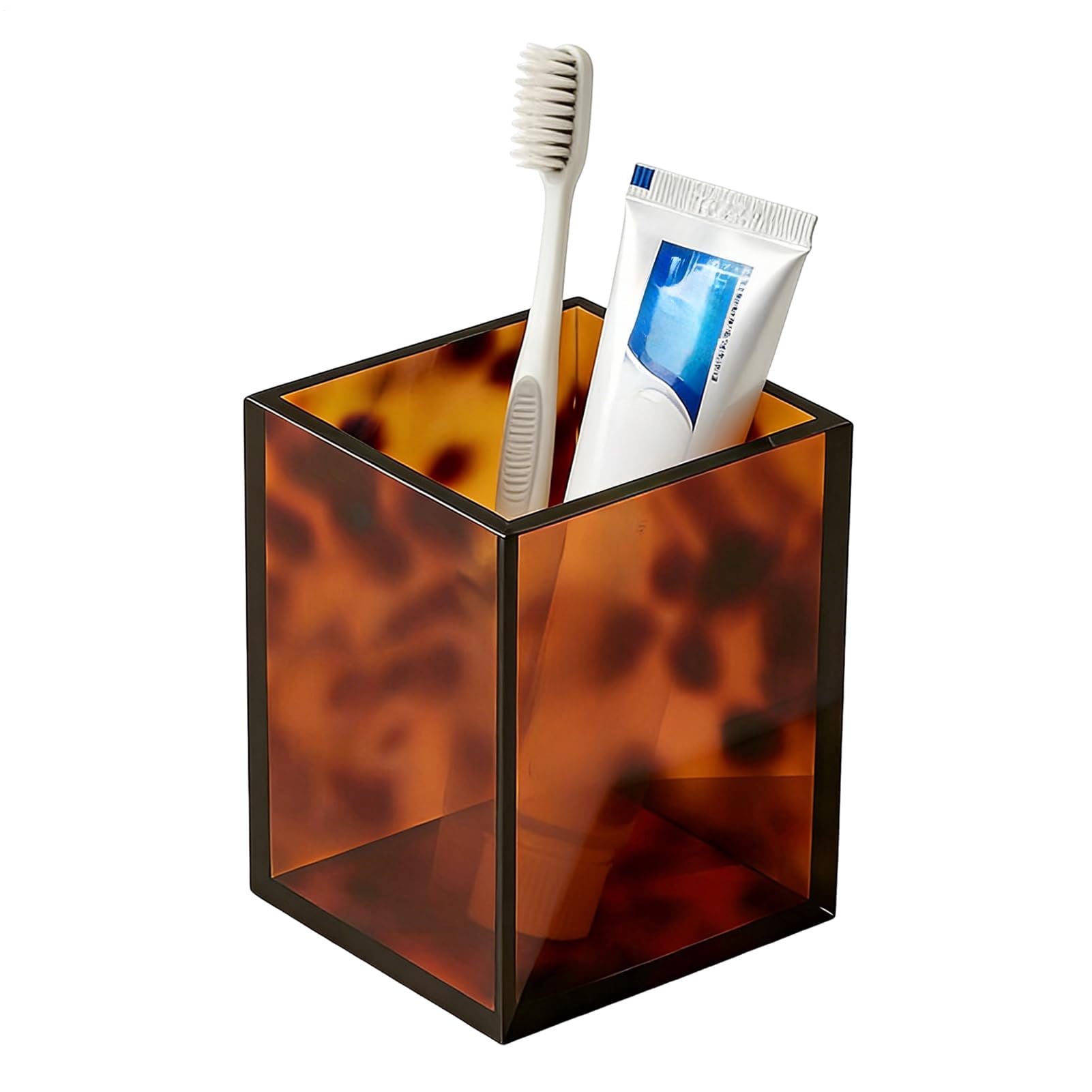 Tortoiseshell Tray  Turtle Shell Bathroom Accessory, Decorative Acrylic Holder, Vintage Style Organizer | Desktop and Bathroom Storage Rack for Home Decoration