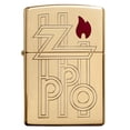 thumbnail image 4 of Zippo Abstract Logo Armor High Polish Brass Pocket Lighter, 4 of 7