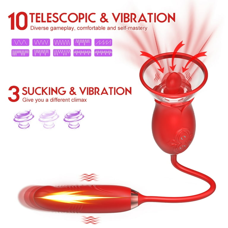 Rose Sex Toy for Womens 3in1 Upgrade Stimulator for Women with 7 Tongue  Licking & 3 Thrusting Dildo Adult Sex Toys for Couples G Spot Vibrators  Clitoral Nipple - China Sex Toy