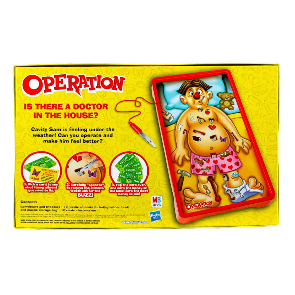 thumbnail image 3 of Operation Electronic Board Game with Doctor Cards and Funny Ailments, Kids Games, Ages 6+, 3 of 6
