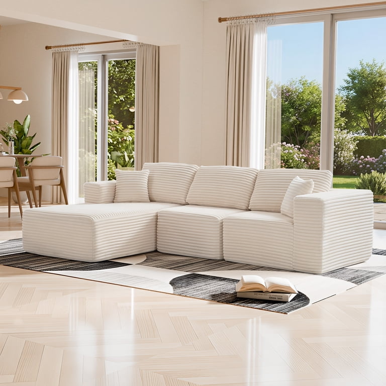 MAYEERTY Modern Corduroy Modular Sectional Sofa
