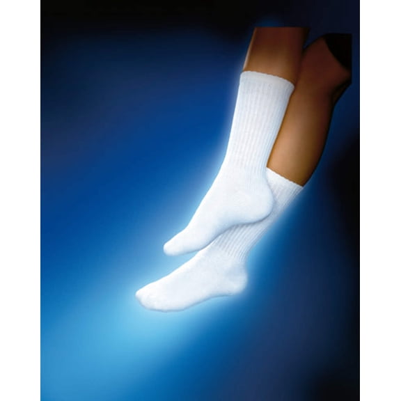 Unisex Adult JOBST SENSIFOOT GRADIENT COMPRESSION THERAPEUTIC CREW LENGTH SOCK - White - X-Large