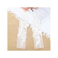 thumbnail image 6 of INSPIRE CHIC Women's Lace Floral Mesh Gloves Female Pearl Bowknot Polka point Wrist Fingerness Length Sleeves for Elegant Bridge Wedding Evening Party White15, 6 of 6