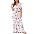 thumbnail image 2 of Asklazy Women's Short Sleeve Loose Plain Maxi Dresses Casual Long Dresses with Pockets,2XL,Presidents Day Saving, 2 of 10