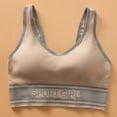 thumbnail image 2 of Darzheoy Sports Bras for Women 1 Bra For Girls V Neck Cami Vest Padded Seamless Bralette Straps Sleeping Bras Push Up Tank Tops Underwear One Size, 2 of 4