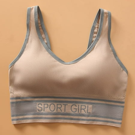 Savings up to 30% off Ofreoo 1 Bra For Women Girls V Neck Cami Vest Padded Seamless Bralette Straps Sleeping Bras Push Up Tank Tops Underwear Bra for Women Girls Full-Coverage Pullover Bra