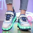 thumbnail image 5 of Yiomxhi Kids Roller Shoes, Boys Girs Sneakers with LED Light Wheels, Become Sport Sneaker for Christmas Birthday Children Gift, Adjustable Roller Skates Suitable for Outdoor School, 5 of 7