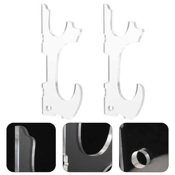 MLINS 2Pcs Wall Mounted Sword Display Stand Clear Acrylic Display