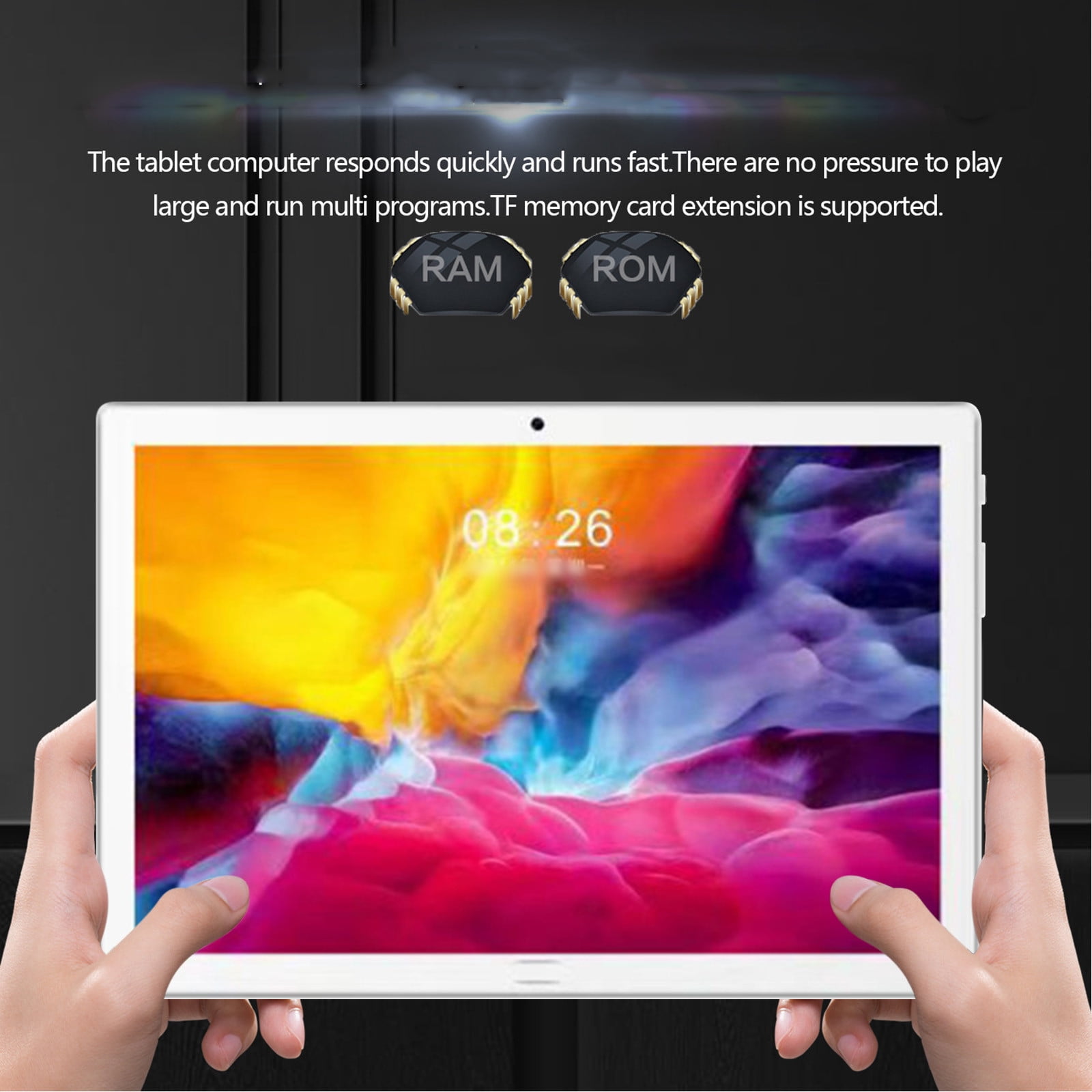 Android Tablets on Sale, maho Upgraded 10.1 Inch 2+16G Tablet PC, 10-core IPS HD Screen WiFi Bluetooth Android 10.0 Voice Call Game Office Video Tablet, Support SIM Card Communication,Silver