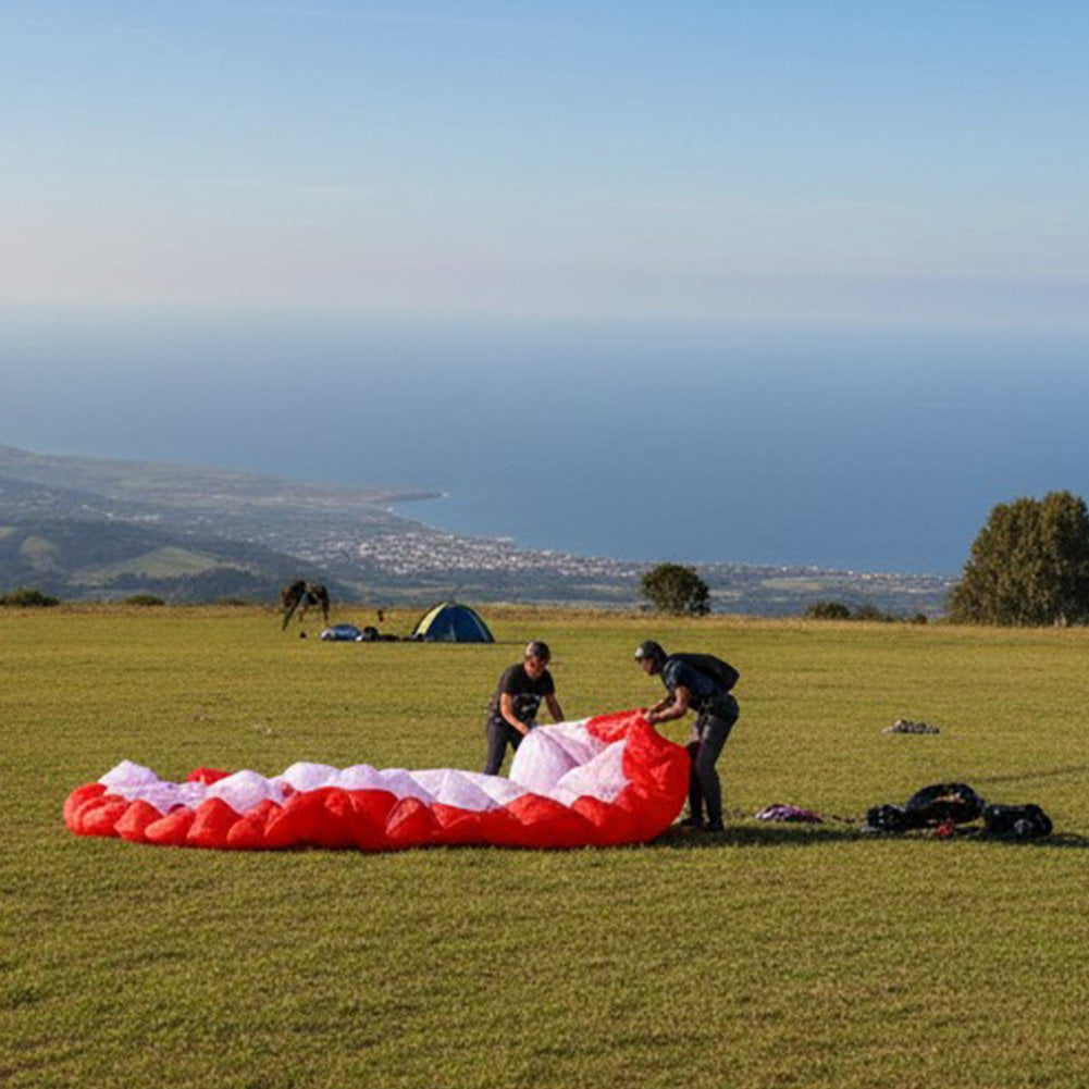 Vjnyvs Flame Design Parachute Kite Double Line Stunt Soft Parafoil Kite Surfing Sport Kites for Outdoor Beach Activity Games for Adults