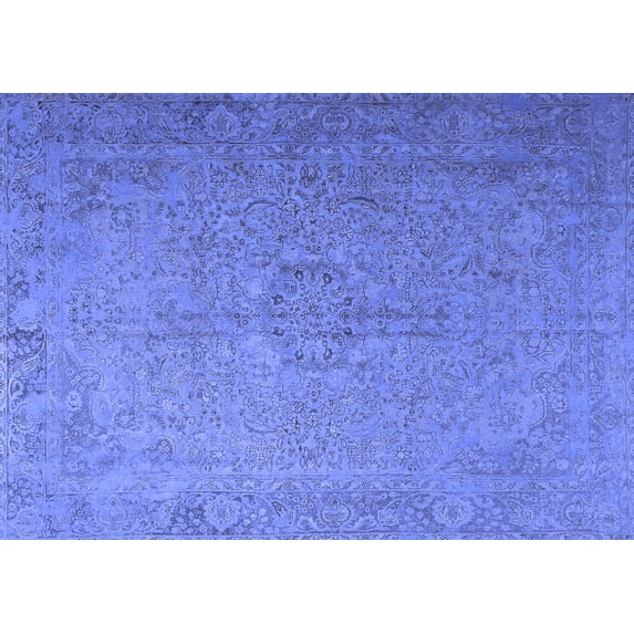 Ahgly Company Indoor Rectangle Persian Blue Traditional Area Rugs, 8' x 12'