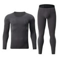 thumbnail image 4 of YueHuiYing Long Johns for Men's Comfortable Fit Men's Thermal Underwear Lined Top and Bottom Set for Winter, 4 of 5