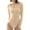 Beige, variant on HUPTTEW Womens Crew Neck Long Sleeve Bodysuit Comfortable Against The Skin Tops Sexy Body Suits Women Clothing