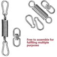 thumbnail image 4 of Juego de colgadores para sacos pesados, cadena giratoria de acero inoxidable con mosquetones y resorte para saco de boxeo, columpio de gimnasio, trapecio, hamaca, capacidad de 800, 4 of 4