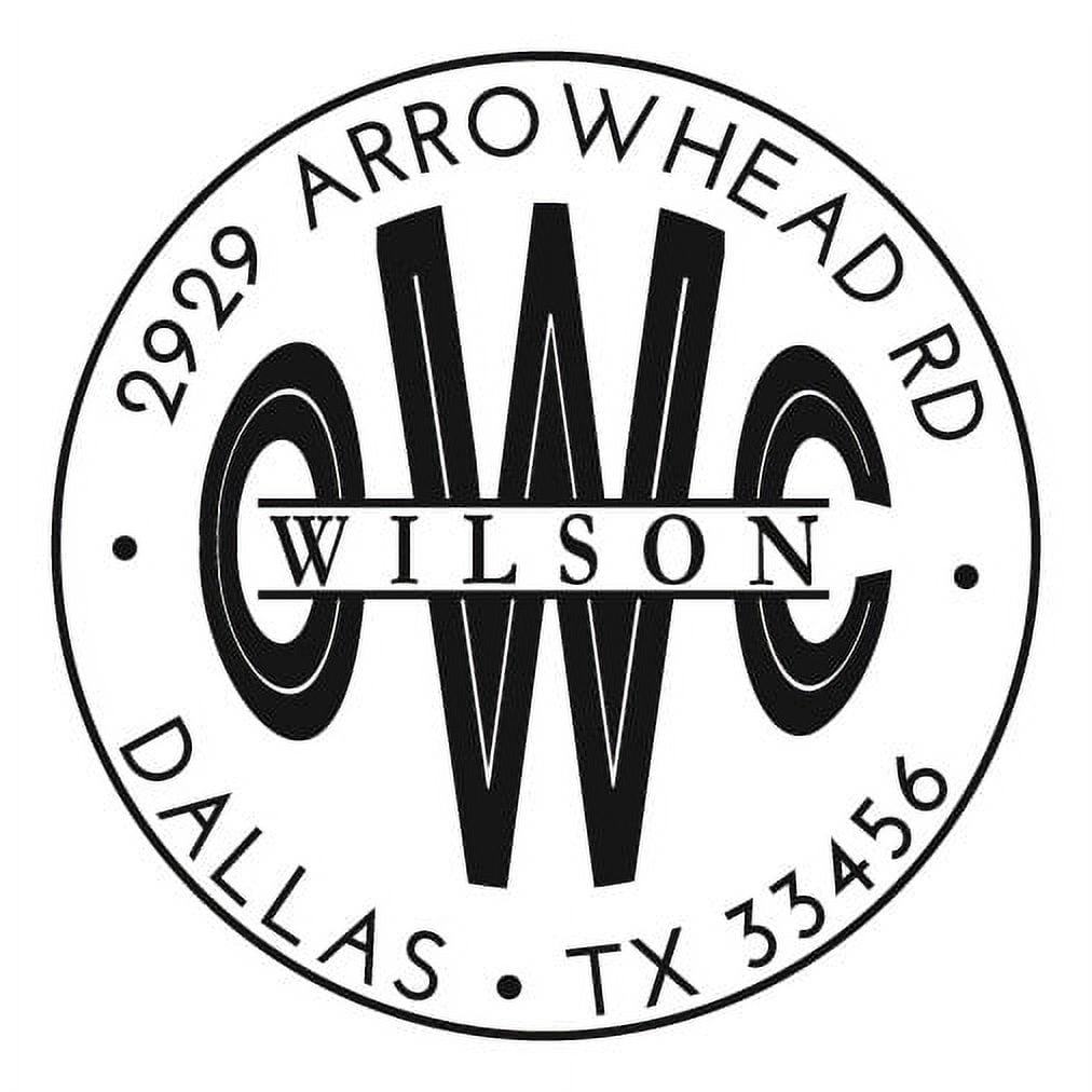 Personalized Round Self-Inking Rubber Stamp - OC Wilson