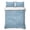 Blue, Sky, Denim, variant on Quilts Full Size Bedding Set, Blue Burlap Texture Lightweight Quilted Comforter, Farmhouse Nature Linen Grain Soft Reversible Bedspread Coverlet with Pillow Covers for All Season, 78" x 90"