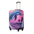 thumbnail image 2 of Cauagu Hawaiian Beach Dolphin Print Travel Luggage Cover,Travel Dust-proof Suitcase Cover Softside Suitcase Protector for 18-32inch,Not Included Suitcase, 2 of 8