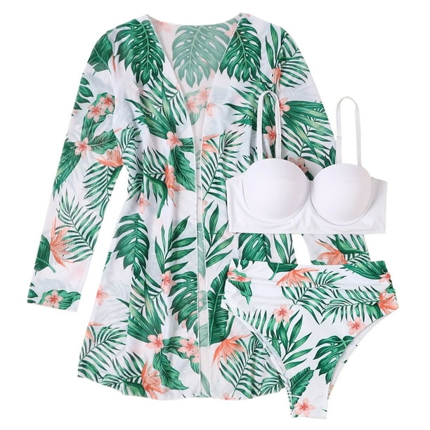 Traje de Baño Juego de Bikini 3 piezas con Salida de Playa Dara Baby Vest0104