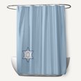 thumbnail image 1 of Star's Corner Geometric Print Shower Curtain, 1 of 3