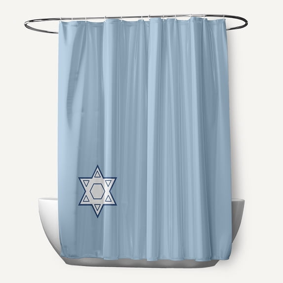Star's Corner Geometric Print Shower Curtain