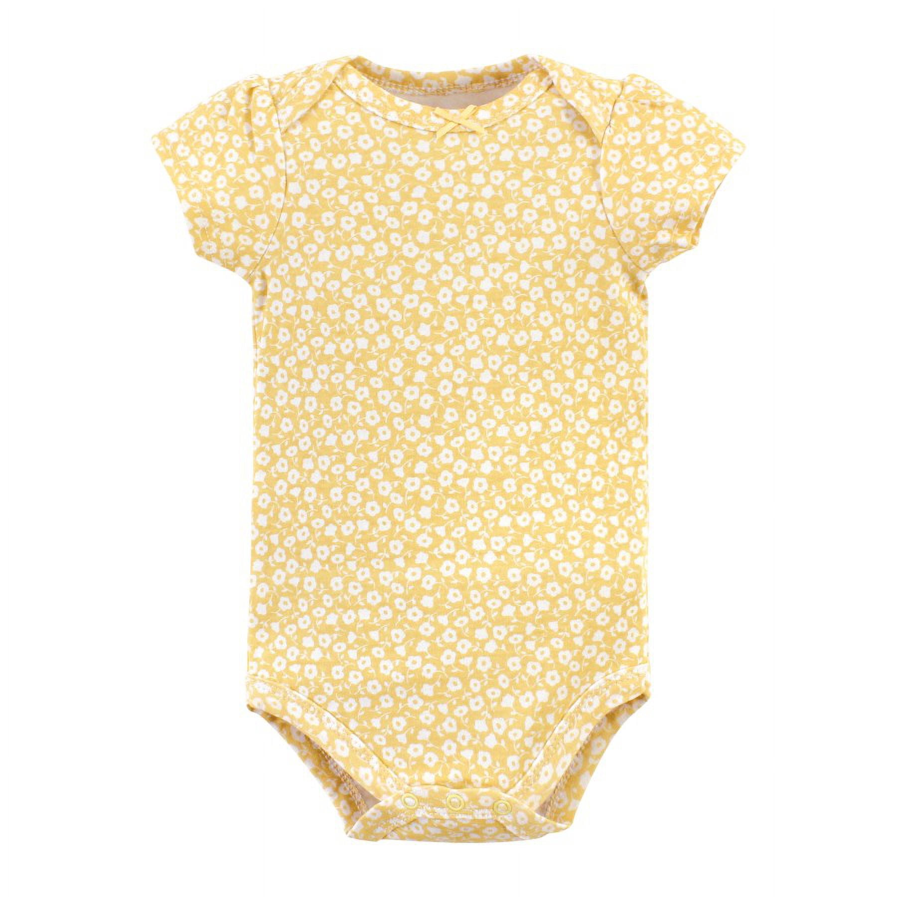 Hudson Baby Short Sleeve Bodysuits, 5-Pack, Newborn- 24 Months