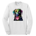 thumbnail image 2 of Love Can Make a Tail Wag Pitbull Dog Lover Mens Long Sleeve Shirt, White, Small, 2 of 3